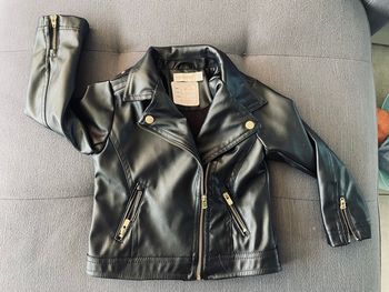 Blouson style Perfecto noir Orchestra 4 ans