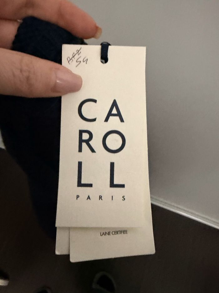 Caroll - Robe-pull 100% Laine RWS - Taille L - Bleu Marine - Neuf avec étiquette - photo numéro 6