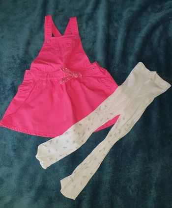 Robe Obaibi t. 18 mois + collant fin
