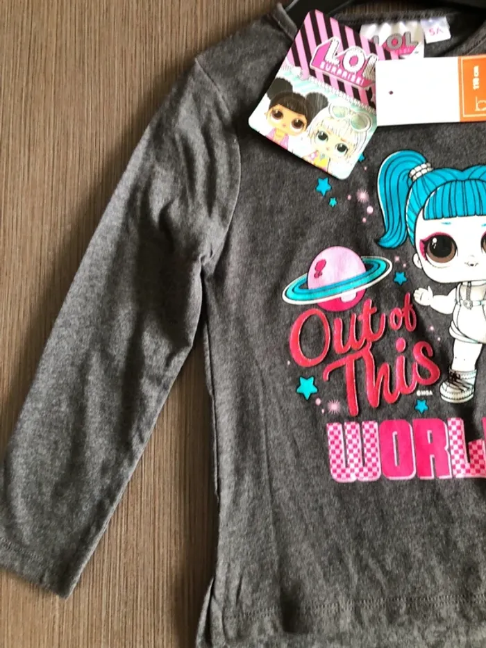 Tee-shirt fille manches longues LOL surprise 5 ans - photo numéro 4