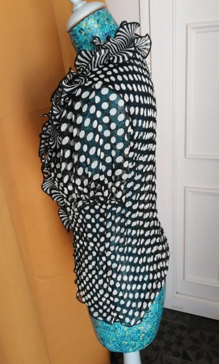 Jolie blouse voile Sépia - photo numéro 2