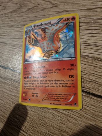 Carte pokémon flambusard holo 10/119 année 2014