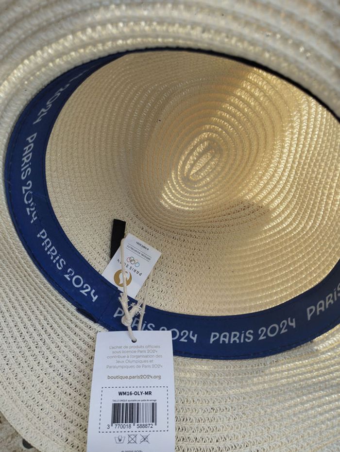 Chapeau Panama édition officielle des JO jeux de Paris 2024 neuf avec étiquette - photo numéro 3