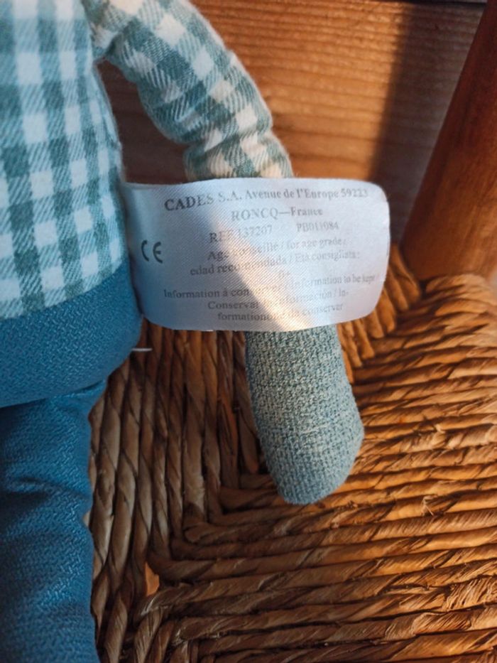 peluche ours Gustave Cades Amadeus be - photo numéro 5