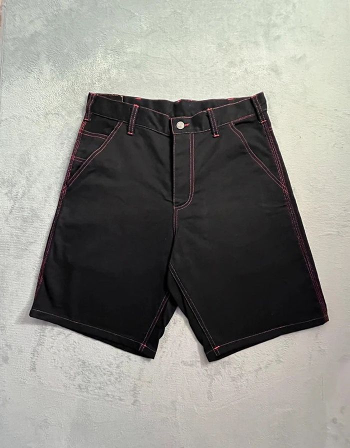 Short/Jort Stussy Embroidered Red Big Logo Back – Taille L - photo numéro 4