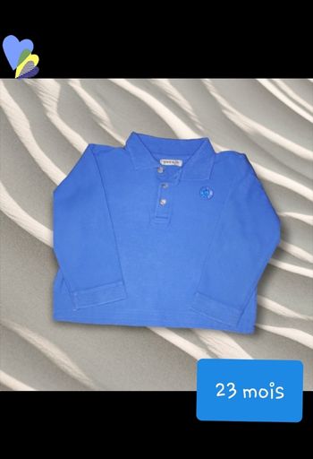 💙 Joli polo bleu indigo (23 mois) 💙