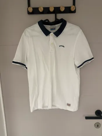 Polo Jack & Jones – Blanc col bleu marine – Taille M