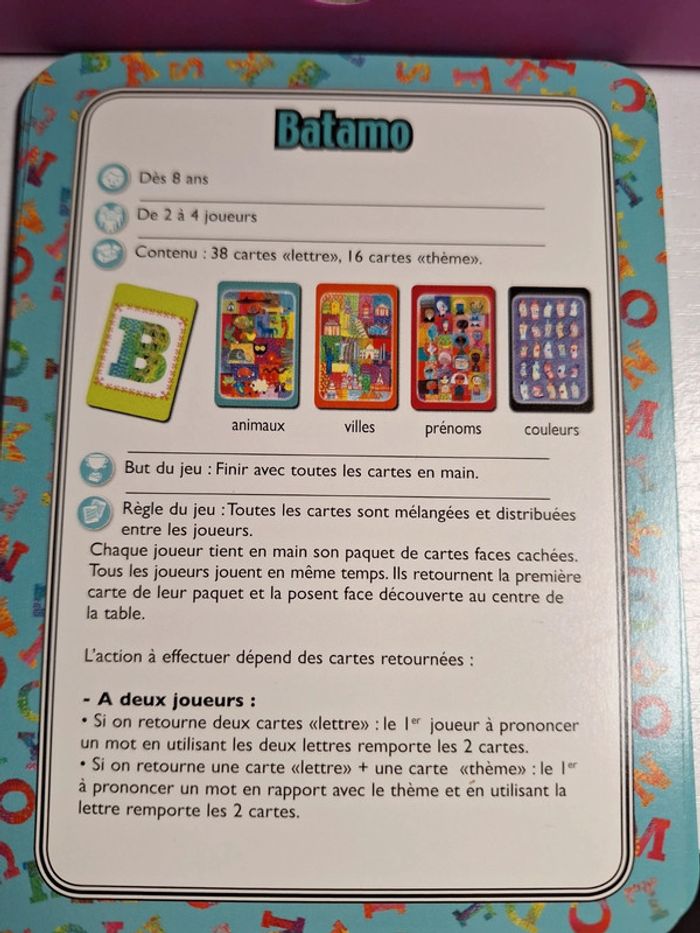 Jeu de carte batamo djeco - photo numéro 4