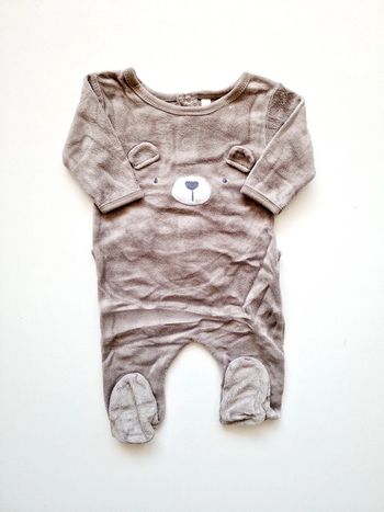 Zeeman - Grenouillère / pyjama une pièce / dors bien en velours (1 mois)