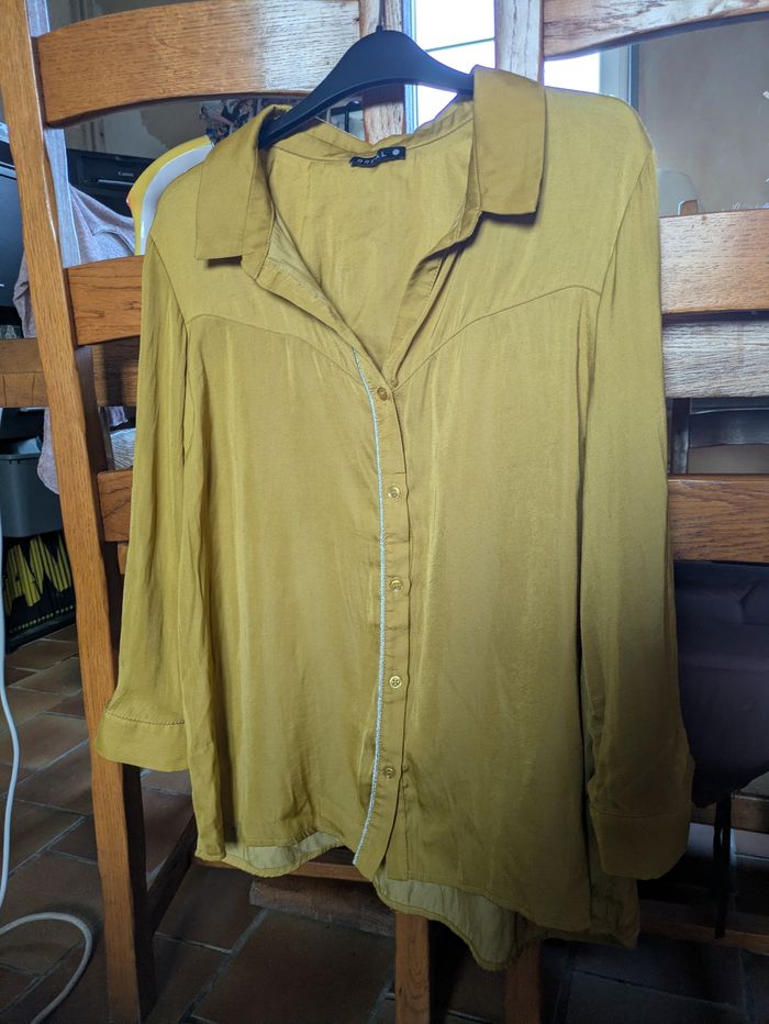 Chemise femme moutarde