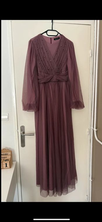 Robe de soirée mauve femme taille L