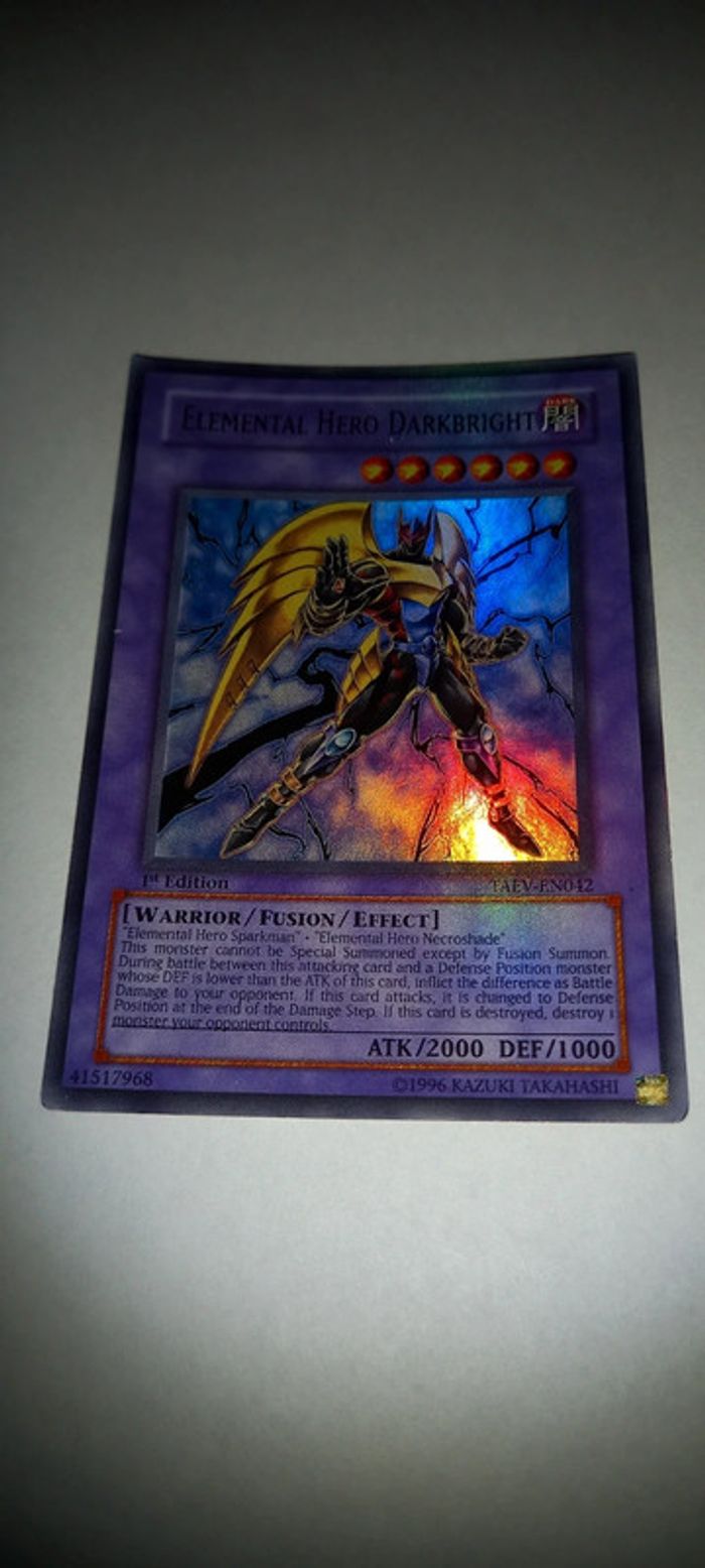 Carte yu-gi-oh! elemental hero darkbright anglais