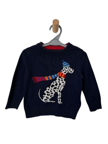 Pull coton bleu marine (dalmatien) - Gap 2 ans (84 - 91cm)