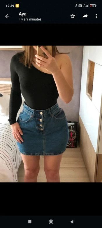 Jupe femme bleue Jennyfer 38 ttbe