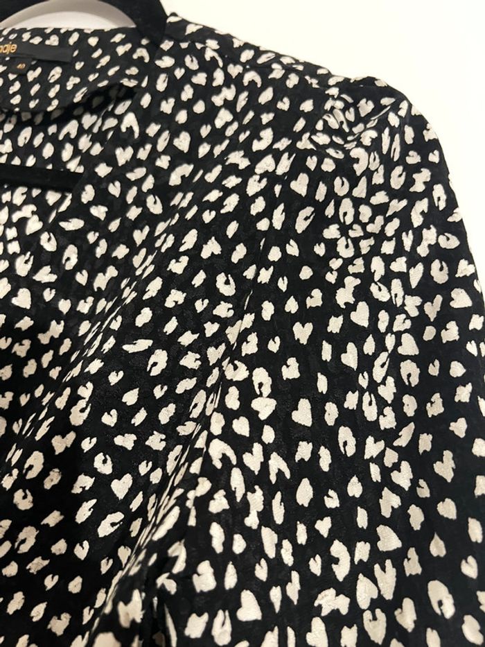 Robe Maje avec des petits cœurs Col V Taille 40 - photo numéro 11