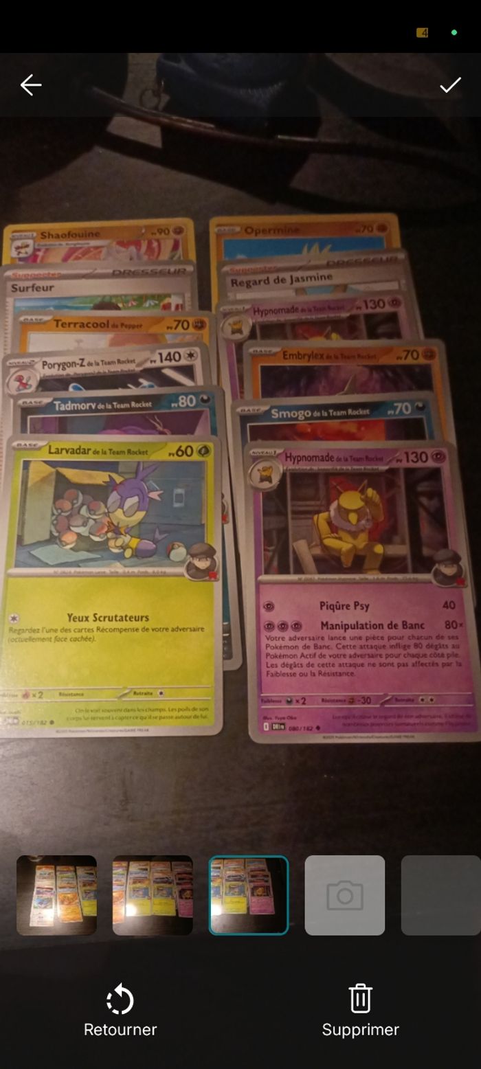 Lot cartes pokémons