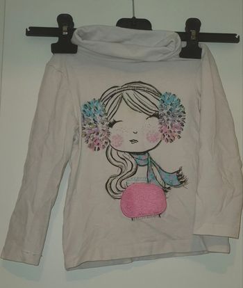 T-shirt ML col roulé