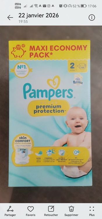 Couches pampers taille 2