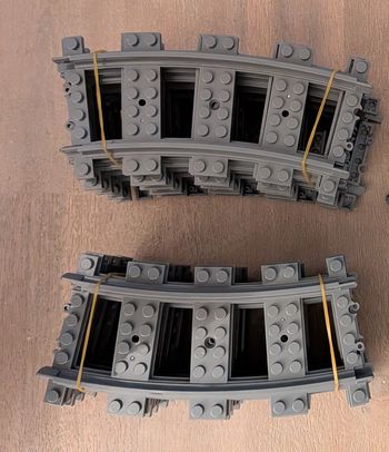 Lot de 20 rails courbés pour train Lego