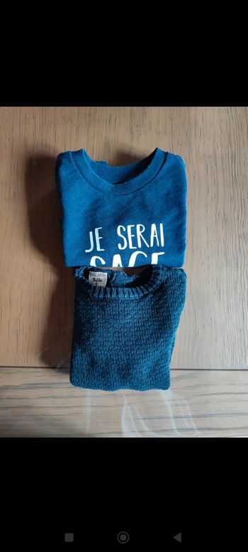 Lot de 2 pulls 6 mois