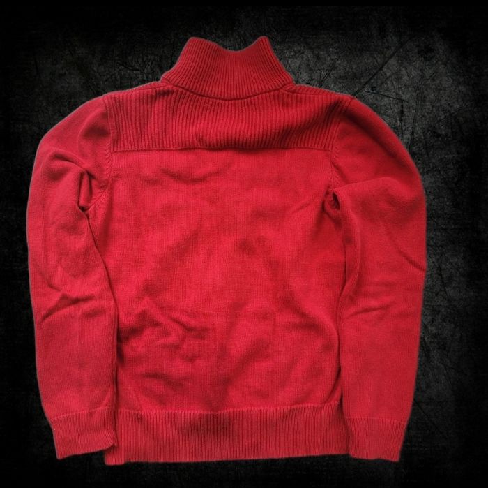 Pull femme Lauren Ralph Lauren – 100% coton, rouge, col roulé à boutons-pression - Taille XL - photo numéro 3