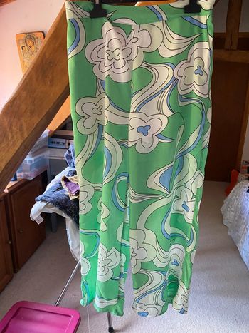 Pantalon fluide jambes larges été taille L