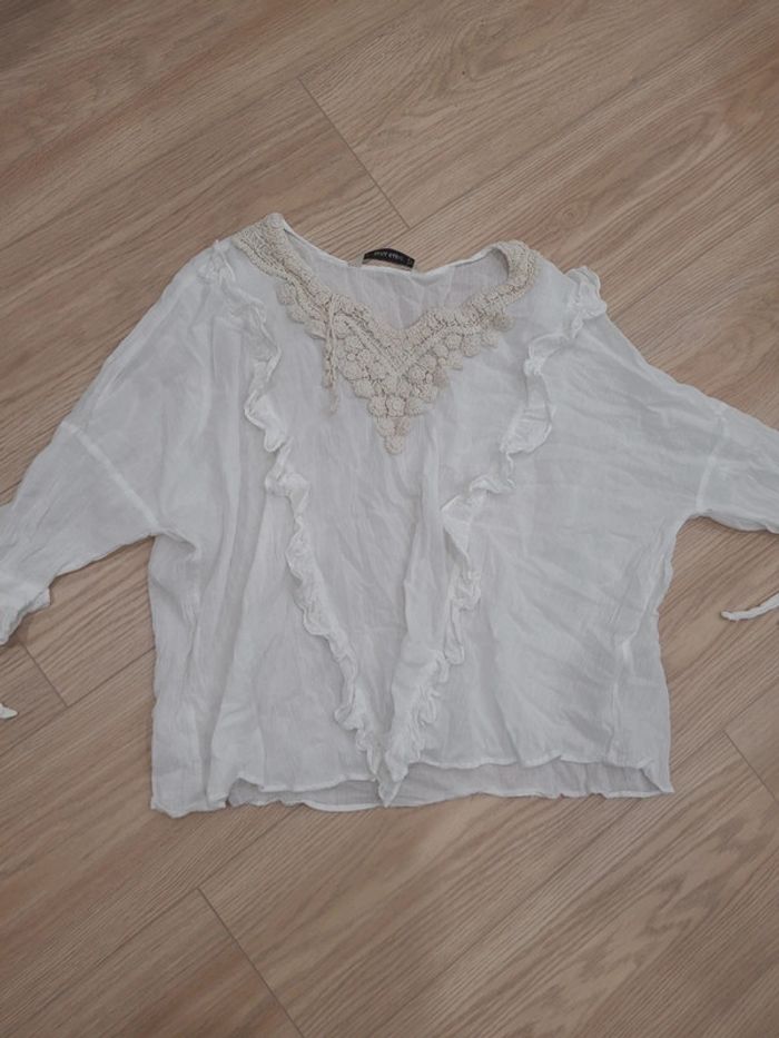 Top semi transparent zara basic