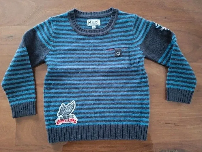 Pull bleu garçon La compagnie des petits 3 ans