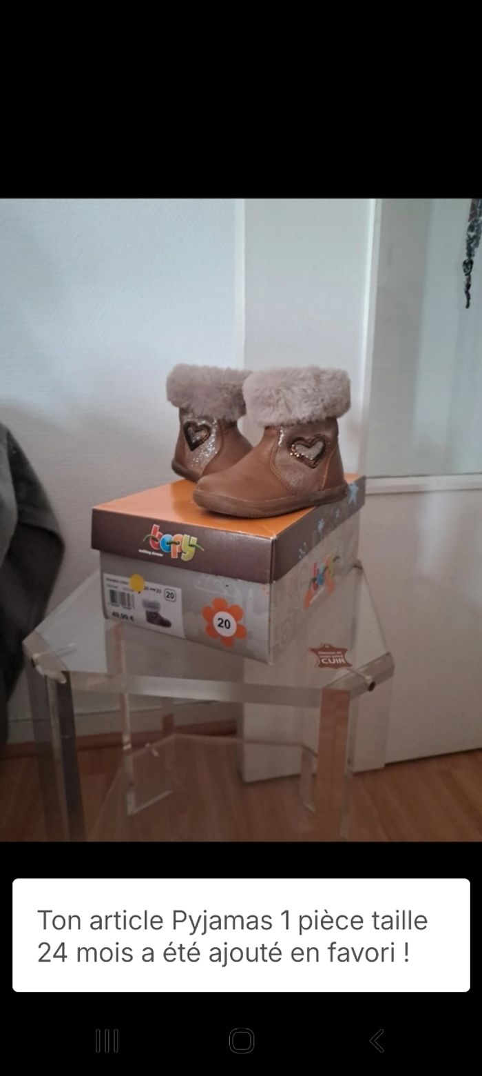 Bottines  molletonné et chaude pointure 20 - photo numéro 2