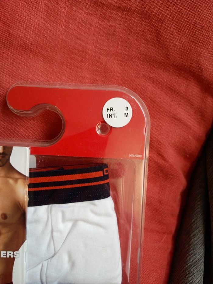 Boxers dim taille M édition daily colors en coton stretch coloris blanc et bleu - photo numéro 3