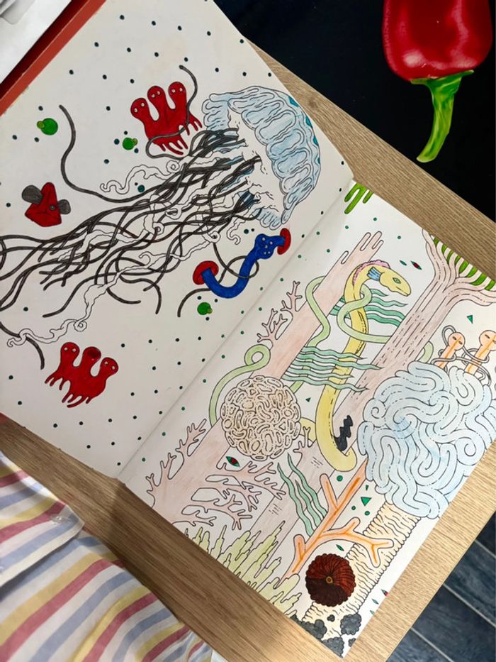 Livre Sous L’Océan 100 coloriages Anti-Stress - Art Thérapie - photo numéro 8