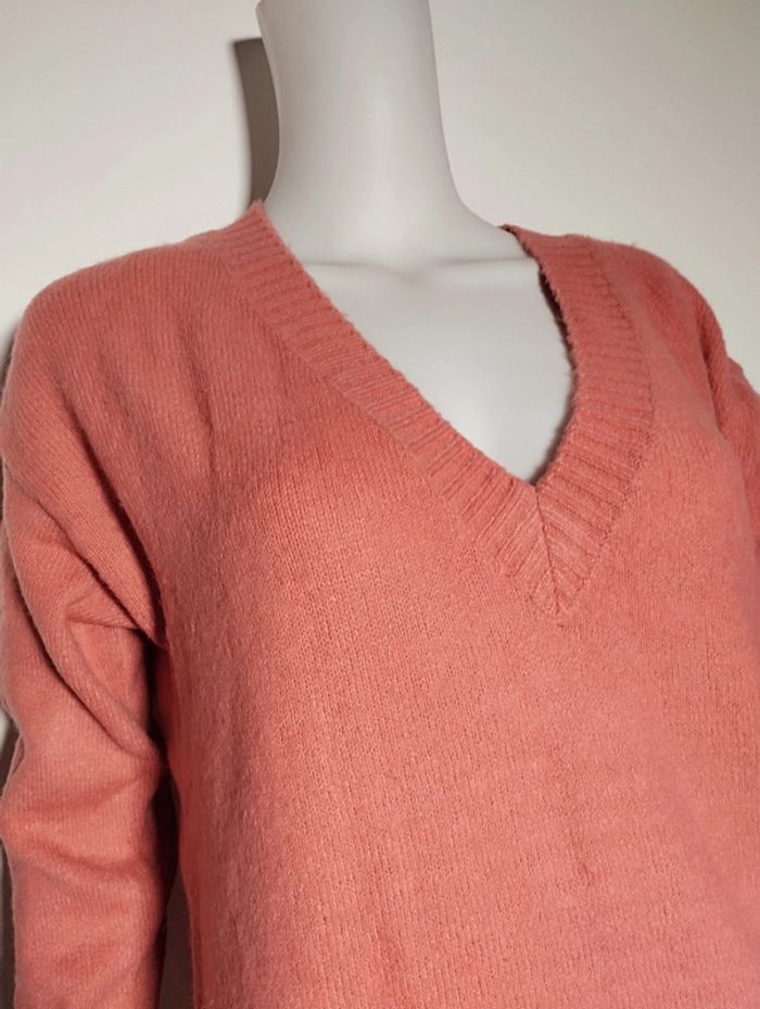 Pull col V long corail Blancheporte femme 48 - photo numéro 2