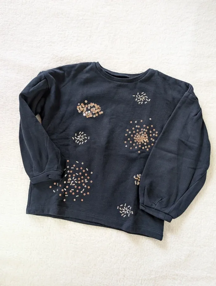 💎 Sweat bleu décoré Kiabi – 8 ans - photo numéro 2