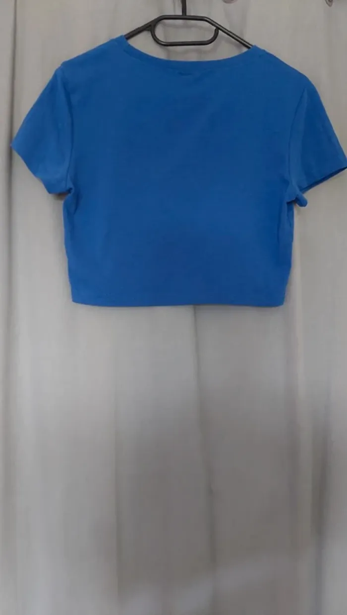 T-shirt bleu indigo électrique – Taille M – Très bon état - shein - photo numéro 4