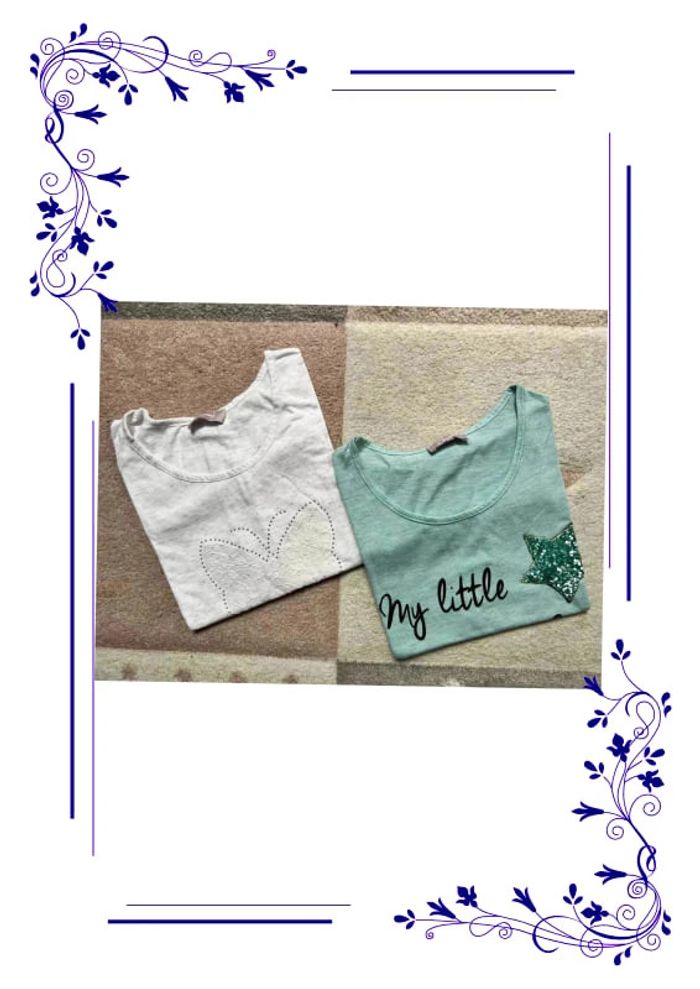 2 t shirt cassis L légers
