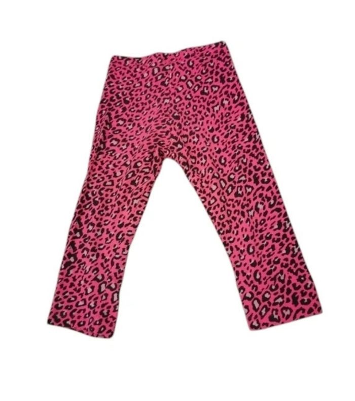 Legging court capri rose léopard taille 10 ans - photo numéro 2