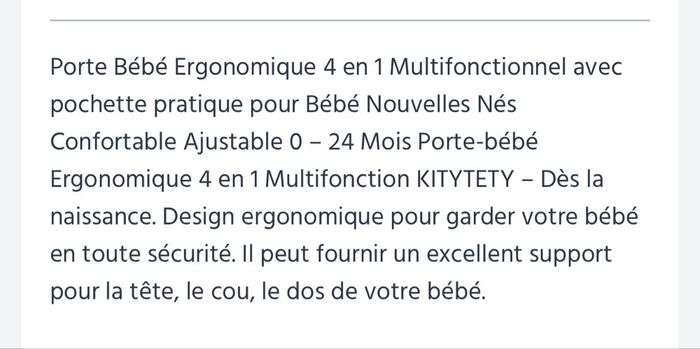 Porte bébé - photo numéro 6