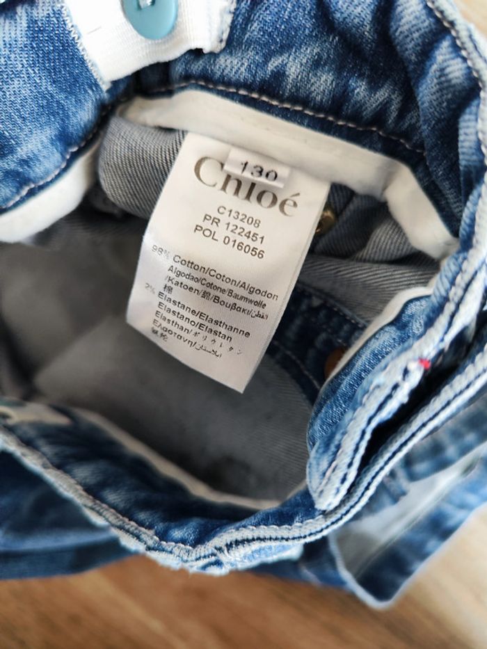 Jupe en jeans bleu Chloé Taille 130 - photo numéro 3