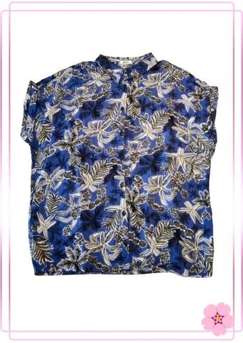 Chemise jungle tropical bleue neuve t.m Gémo