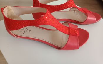 Sandales compensées corail Casual by Gémo