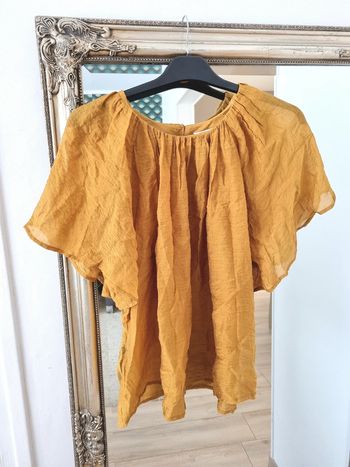 Blouse moutarde femme