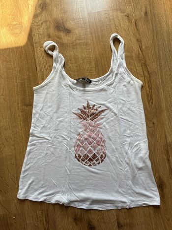 Débardeur Etam Ananas pailleté rose gold