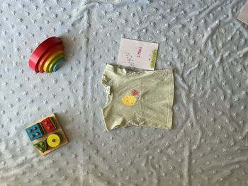 teeshirt manches courtes vert menthe dessin devant 3 mois tape à l'oeil ouverture totale au dos