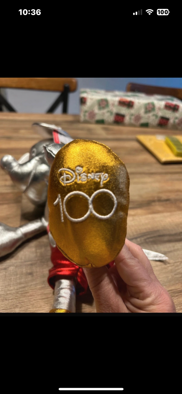 Peluche Mickey 100 ans disney - photo numéro 2