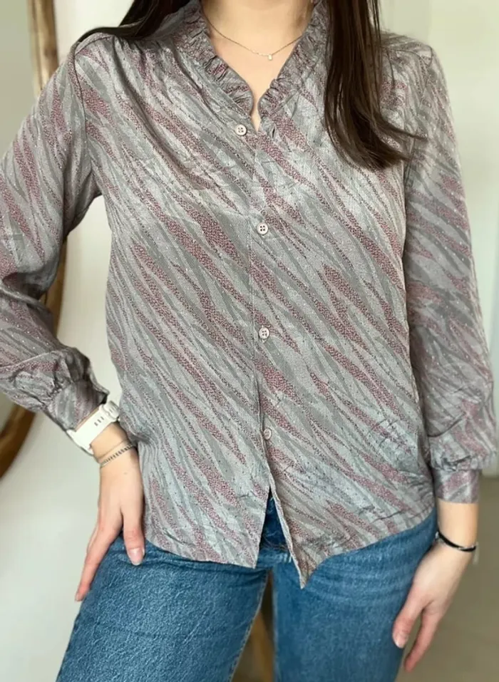 Chemisier gris vintage japonais - photo numéro 2