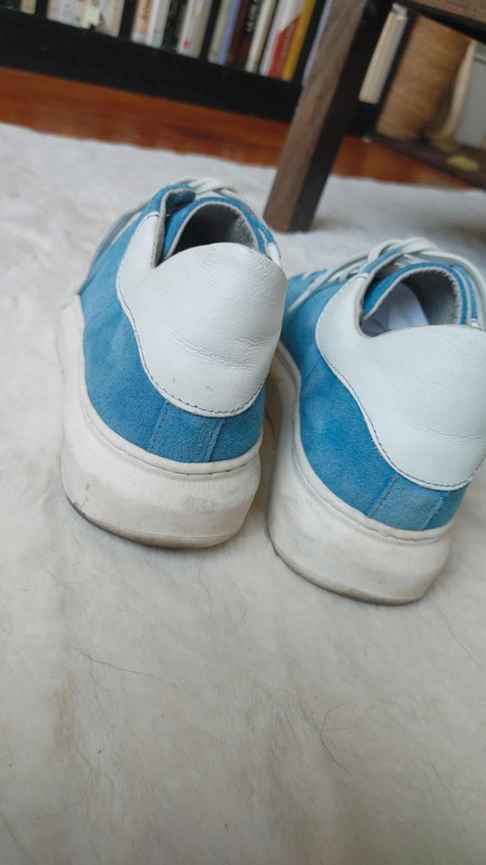 Sneakers en cuir et daim intérieur extérieur - photo numéro 5