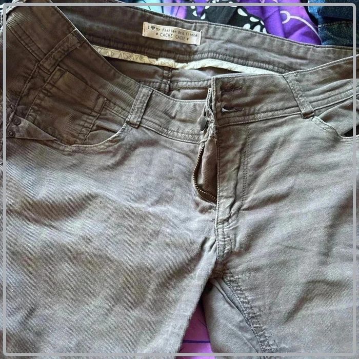 Pantalon style velours taille 40 marque cache cache - photo numéro 2