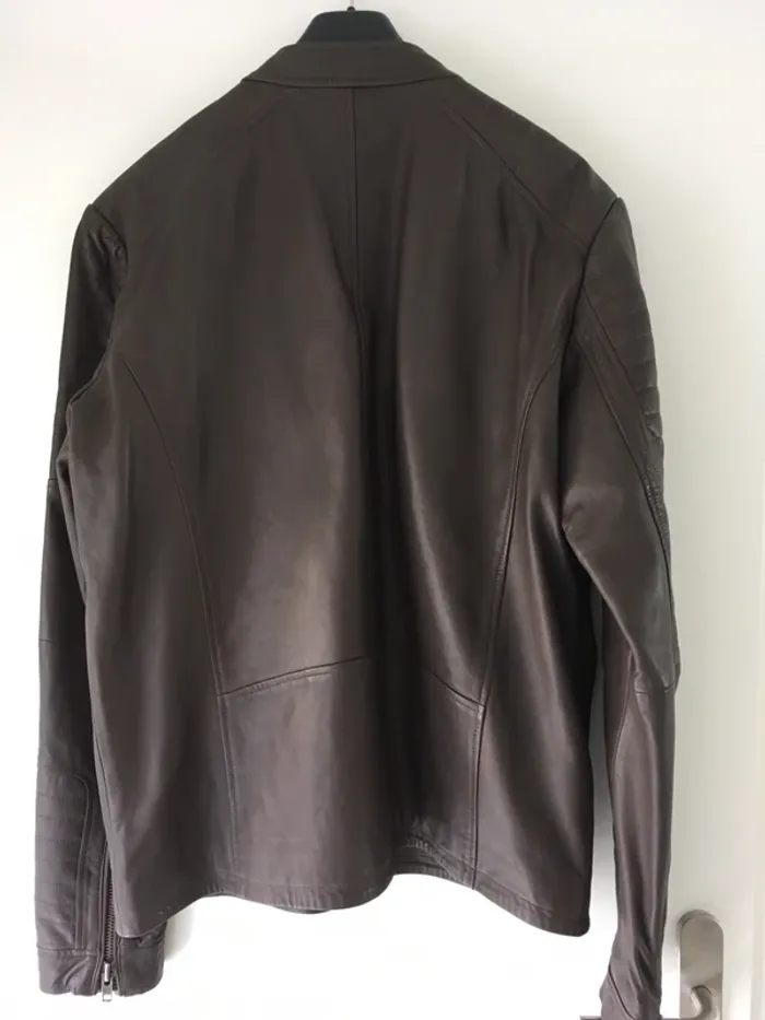 Blouson homme en cuir marron XL - photo numéro 5