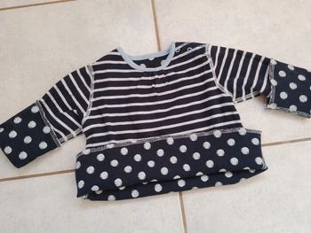 Pull réversible Petit Bateau fille 12 mois