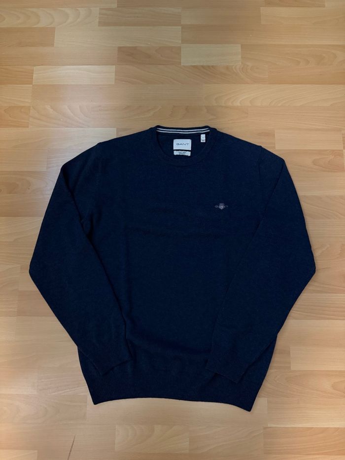 Pull Gant marine ras du cou marine taille L - photo numéro 2